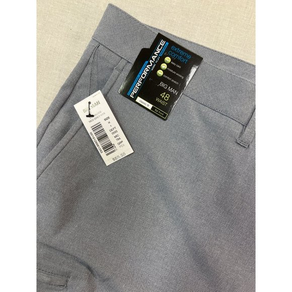 NWT Big Man Roundtree & Yorke Performance Grey Shorts 48 Waist - Picture 2 of 7